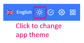 Change app theme button