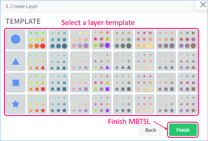 Create layer menu
