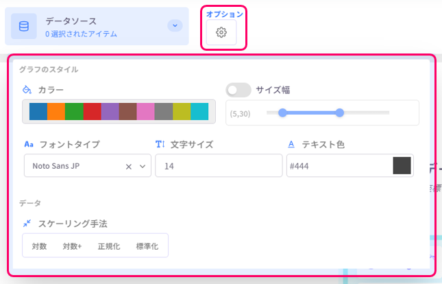 Display style settings menu