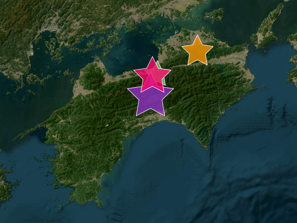 LAT/LON 時系列データの視覚化の例