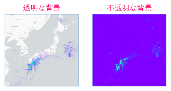 Example of two background modes of NetCDF layer