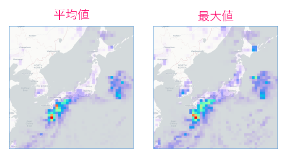 Example of two resample methods of NetCDF data