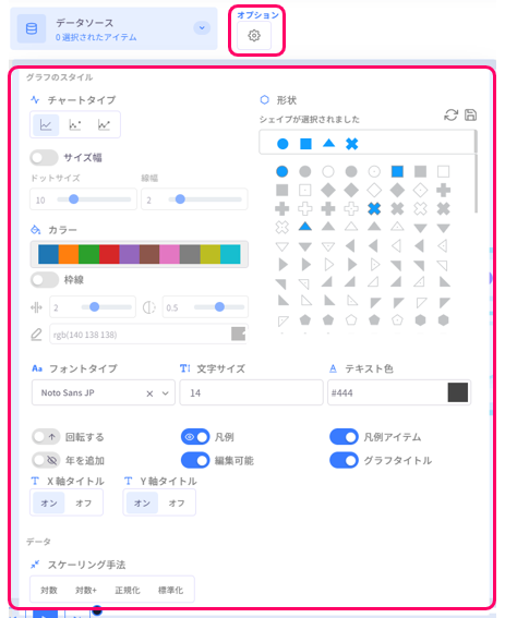 Display style settings menu